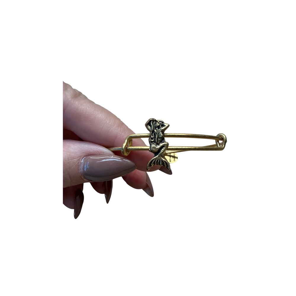 Alex‎ and Ani Mermaid Charm Expandable Bangle Bracelet Rafaelian Gold Tone